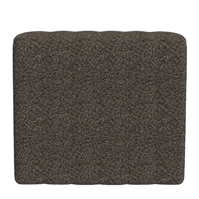 HomePop Modern Channel Ottoman - Dark Brown Boucle