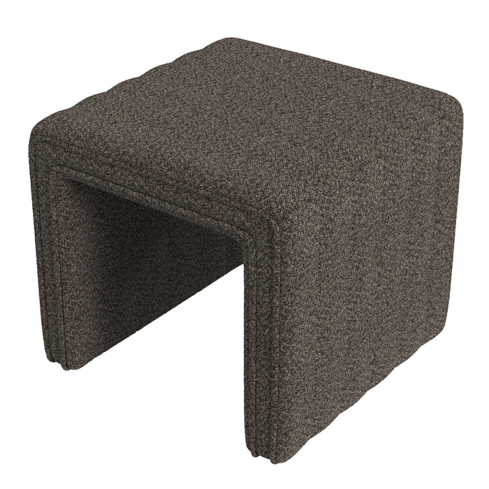 HomePop Modern Channel Ottoman - Dark Brown Boucle