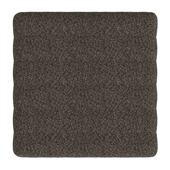HomePop Modern Channel Ottoman - Dark Brown Boucle