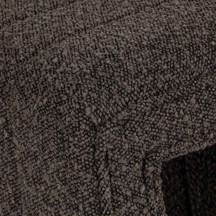 HomePop Modern Channel Ottoman - Dark Brown Boucle