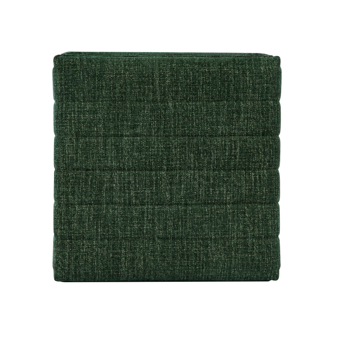 HomePop Modern Channel Ottoman - Green Woven Fabric