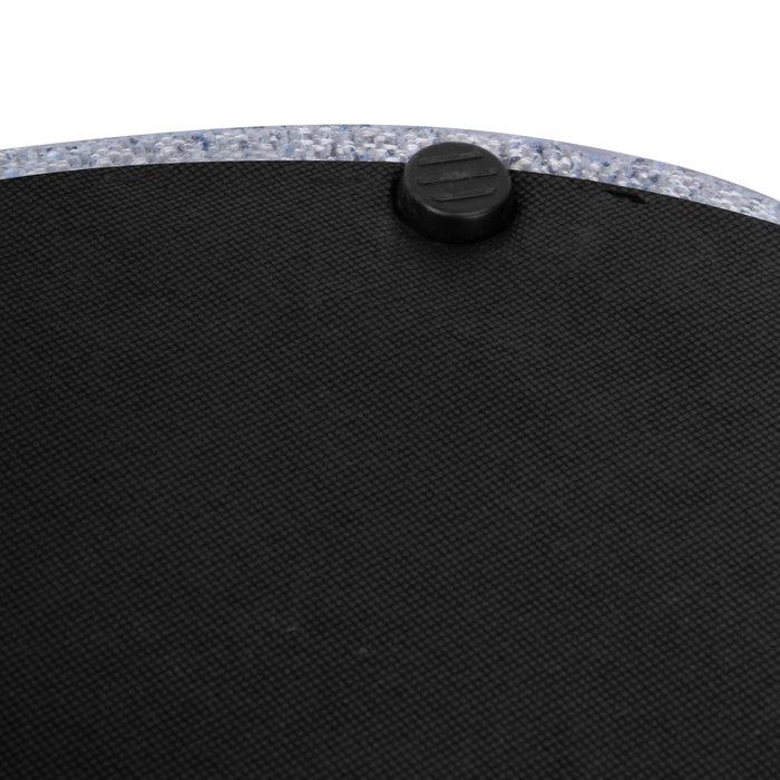 HomePop Storage Round Ottoman - Blue Gray Woven Fabric