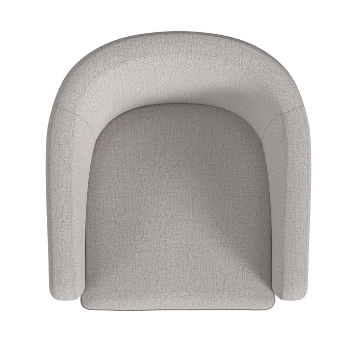 HomePop Modern Barrel Accent Chair- Neutral Textured Solid