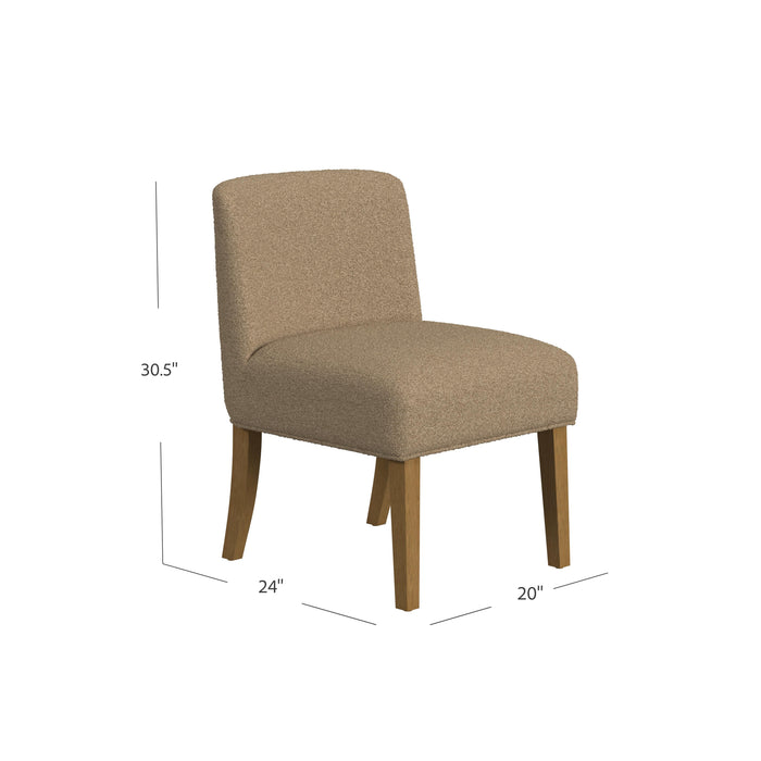 HomePop Upholstered Dining Chair- Brown Boucle (Single Pack)