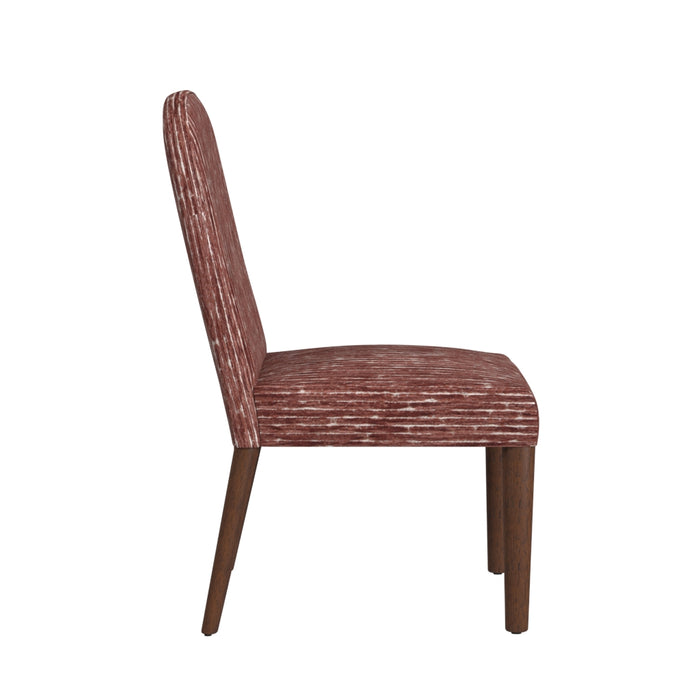 HomePop Rounded back Upholstered dining chair-Rust Chenille Woven (Single Pack)