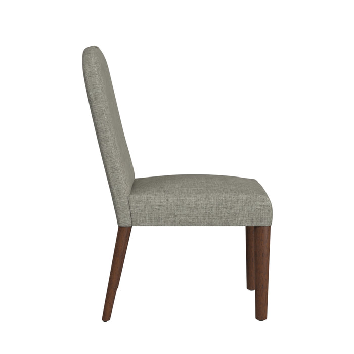 HomePop Rounded back Upholstered dining chair-Gray Woven (Single Pack)