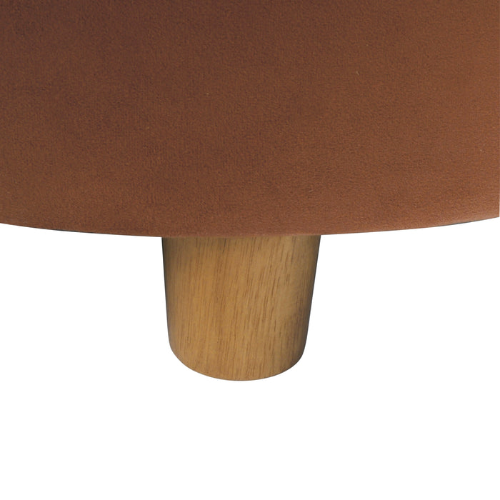 HomePop Round Storage Ottoman - Spice Velvet