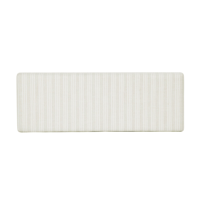 HomePop Oslo Bench - Marigold Pinstripe Fabric