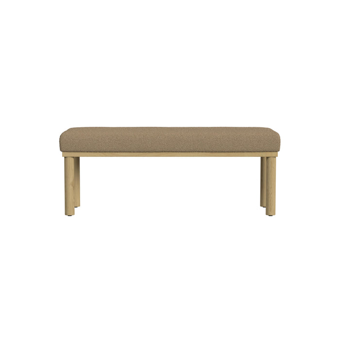 HomePop Oslo Bench - Brown Boucle