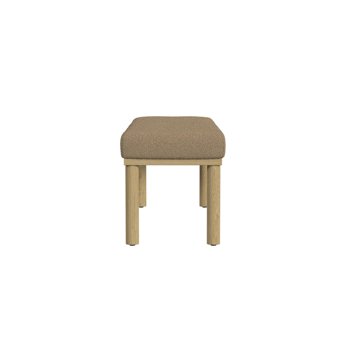 HomePop Oslo Bench - Brown Boucle