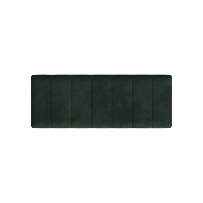HomePop Theodore Bench -Deep Forest Green Faux Suede