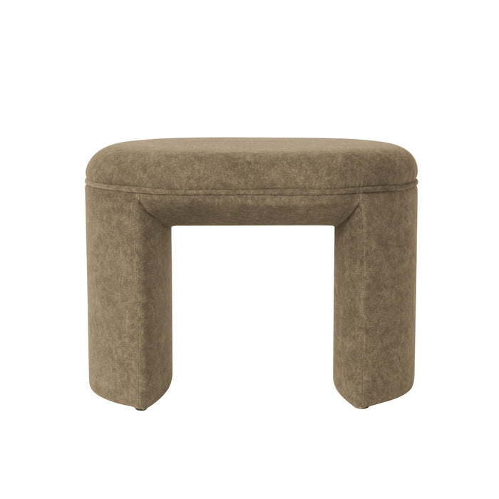 HomePop Quinn Ottoman- Mocha