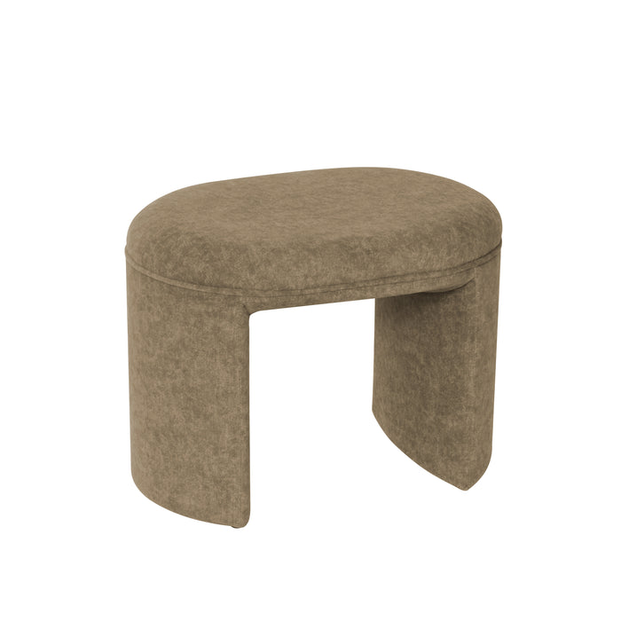 HomePop Quinn Ottoman- Mocha