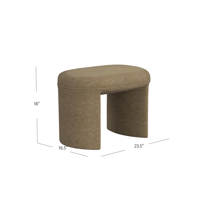 HomePop Quinn Ottoman- Mocha