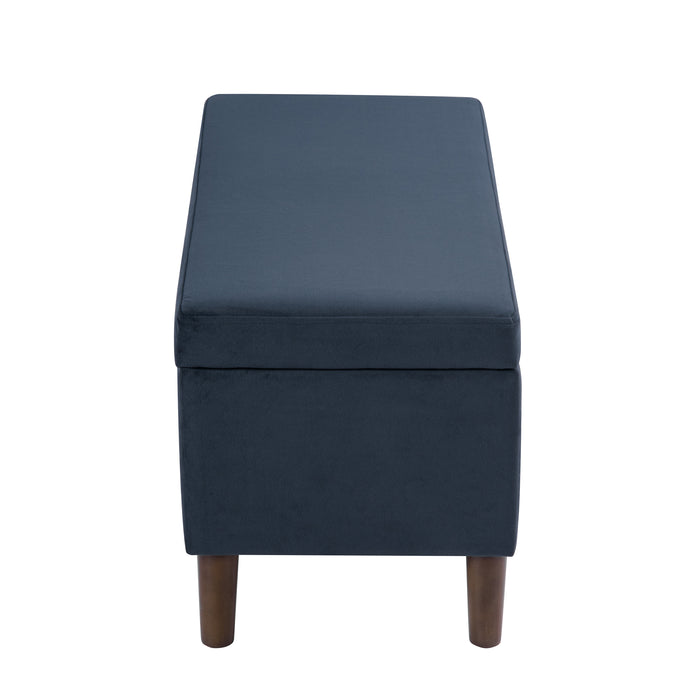 HomePop Malmo Bench - Blue Velvet