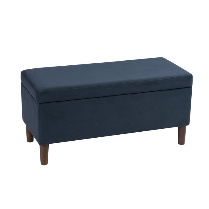 HomePop Malmo Bench - Blue Velvet