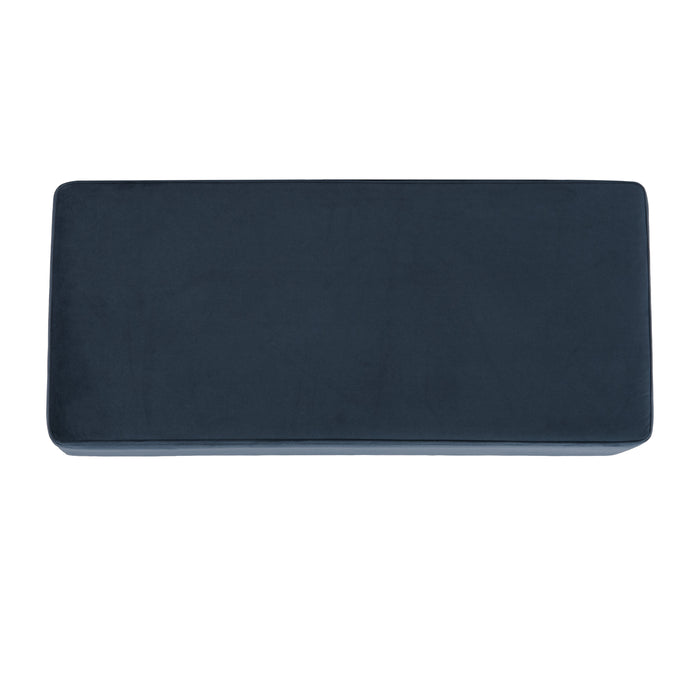 HomePop Malmo Bench - Blue Velvet