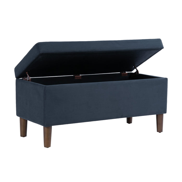 HomePop Malmo Bench - Blue Velvet