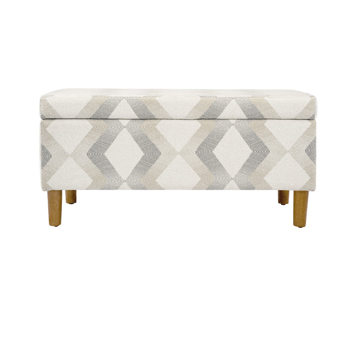 HomePop Malmo Bench -Natural Woven Geo