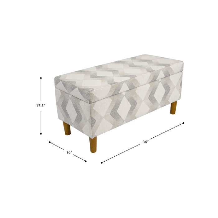 HomePop Malmo Bench -Natural Woven Geo