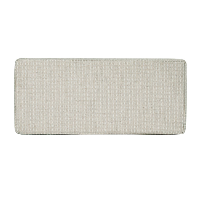 HomePop Malmo Bench - White Woven Stripe