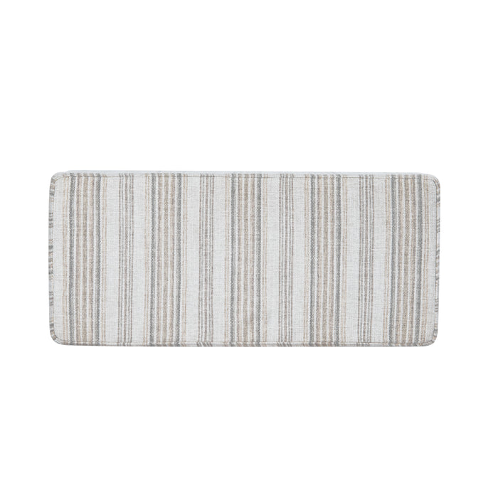 HomePop Malmo Bench - Gray Striped Pattern