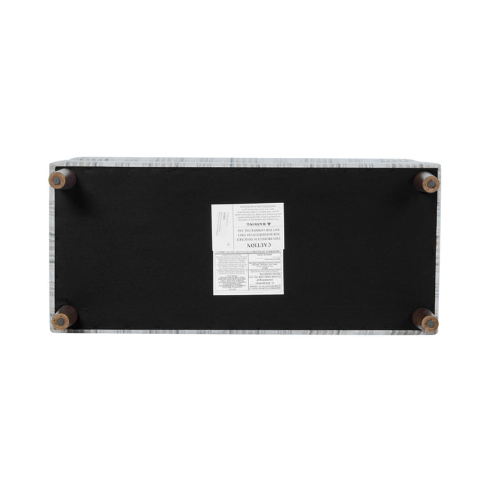 HomePop Malmo Bench - Gray Striped Pattern