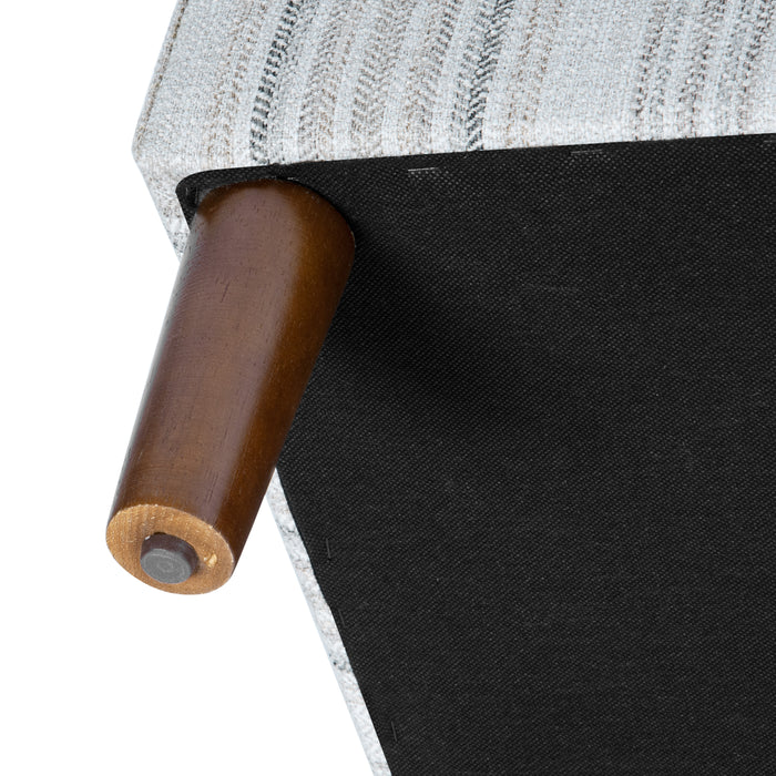 HomePop Malmo Bench - Gray Striped Pattern