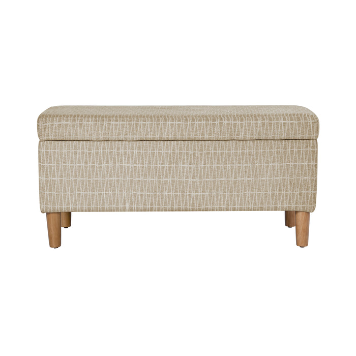 HomePop Malmo Bench - Tan Geometric Pattern