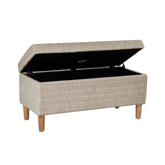 HomePop Malmo Bench - Tan Geometric Pattern