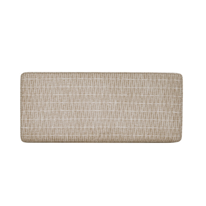 HomePop Malmo Bench - Tan Geometric Pattern