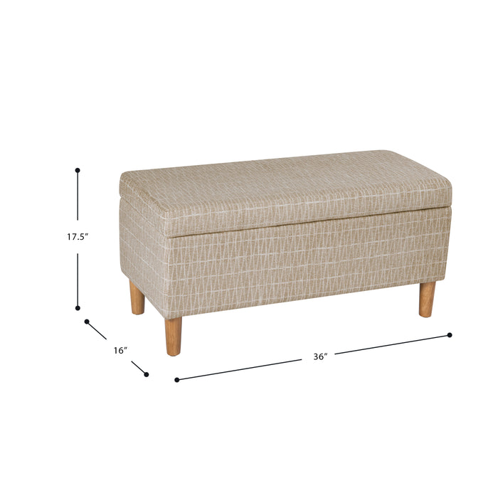 HomePop Malmo Bench - Tan Geometric Pattern