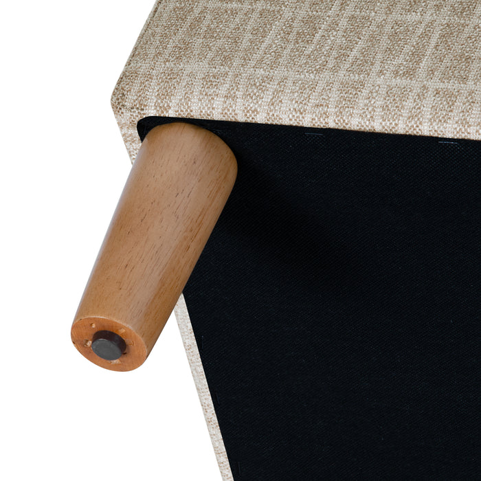 HomePop Malmo Bench - Tan Geometric Pattern