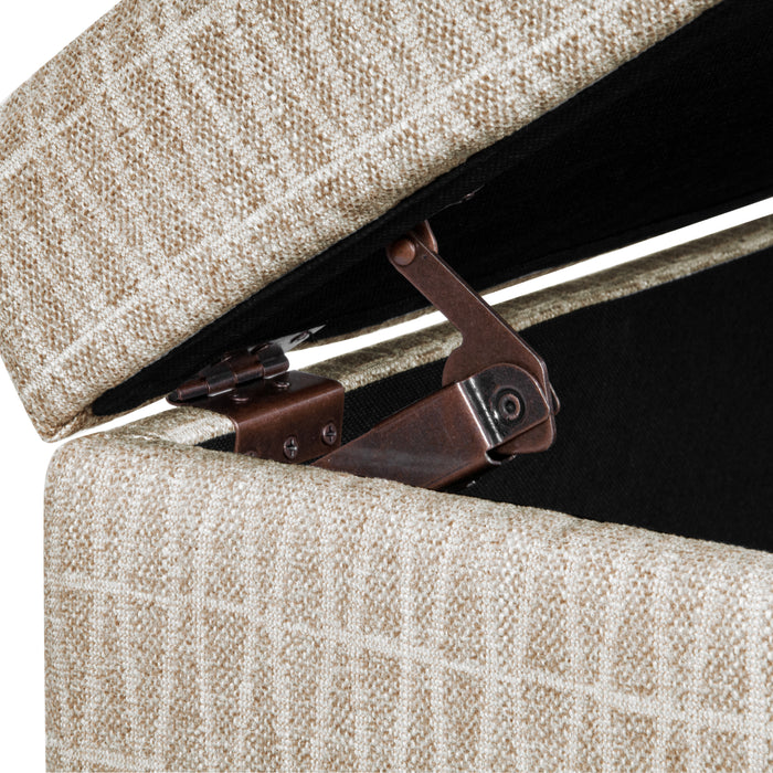 HomePop Malmo Bench - Tan Geometric Pattern