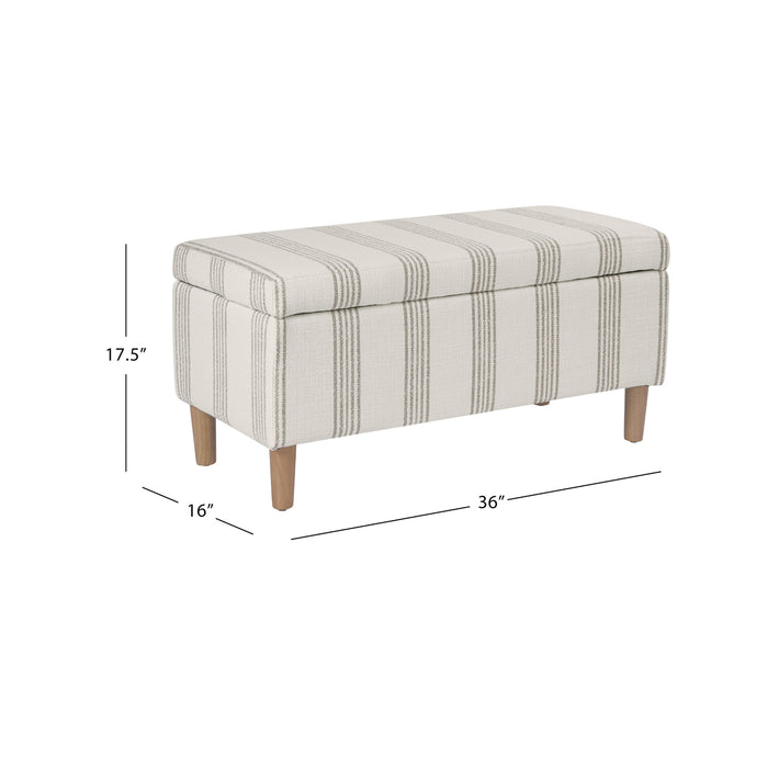 HomePop Malmo Bench - Brown Stripe