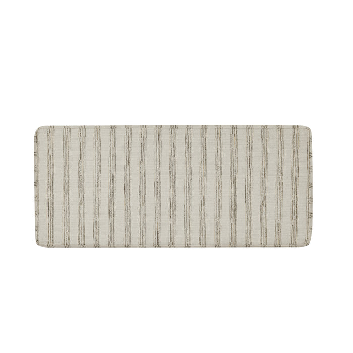 HomePop Malmo Bench - Gray and Cream Stripe