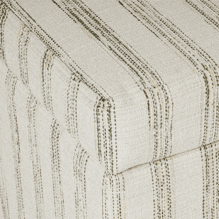 HomePop Malmo Bench - Gray and Cream Stripe
