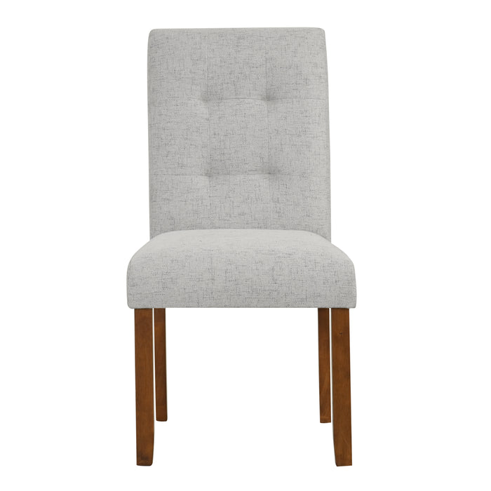 HomePop Tufted Back Dining Chair - Gray Woven (Set of 2)