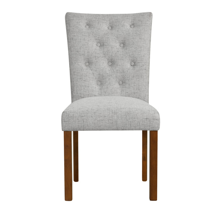 HomePop Tufted Back Parsons Dining Chair - Gray Woven (Set of 2)