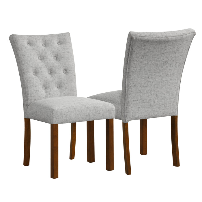 HomePop Tufted Back Parsons Dining Chair - Gray Woven (Set of 2)