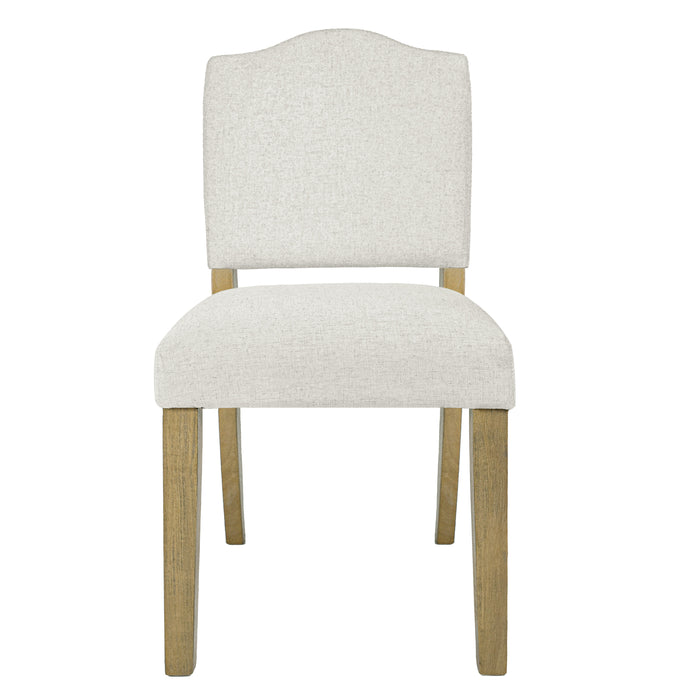 HomePop Open Back Upholstered Dining Chair - Cream Textured Woven (Single Pack)