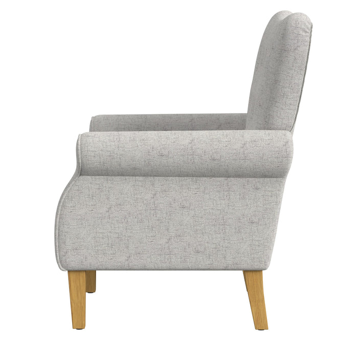 HomePop Rolled Arm Accent Chair - Neutral Textured Woven