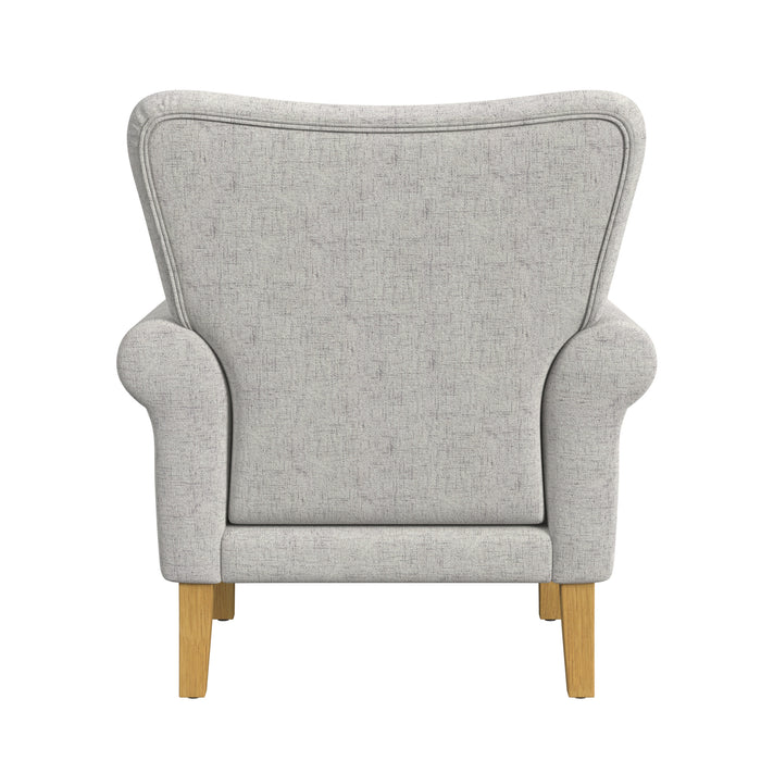 HomePop Rolled Arm Accent Chair - Neutral Textured Woven