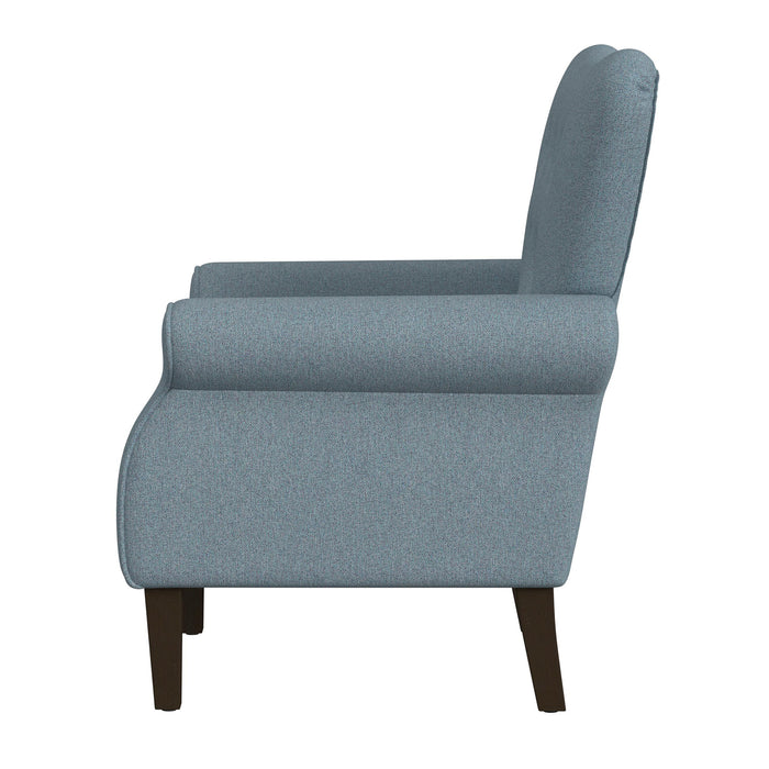 HomePop Rolled Arm Accent Chair - Blue Textured woven