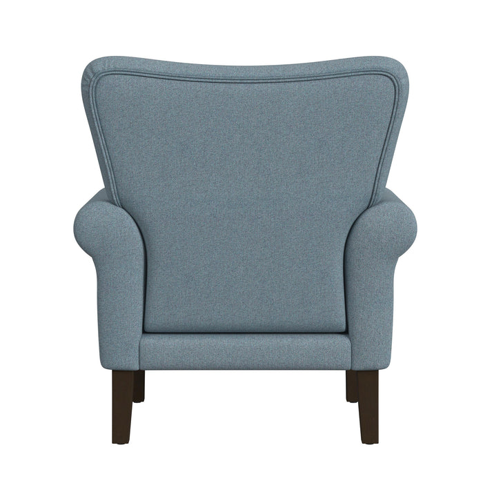 HomePop Rolled Arm Accent Chair - Blue Textured woven