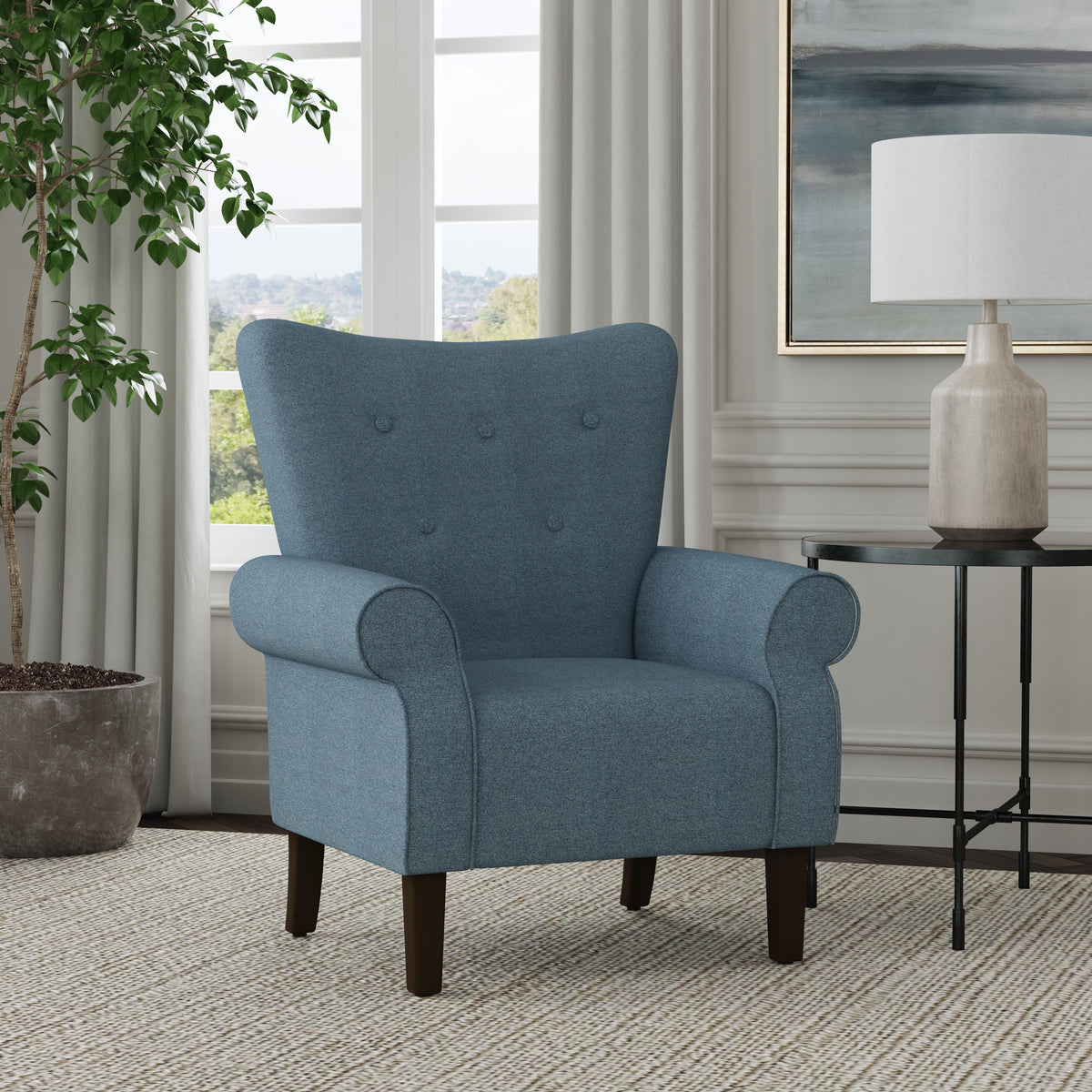 Rolled arm chair online