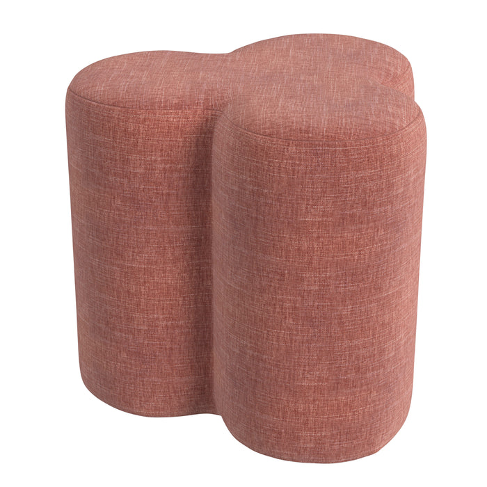 HomePop Clover Shaped Ottoman - Pink Chenille