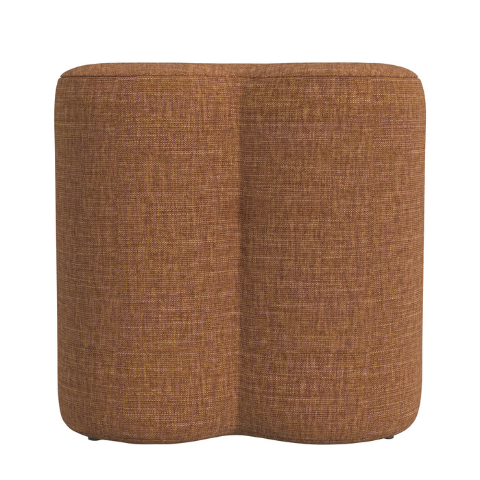 HomePop Clover Shaped Ottoman - Rust Chenille