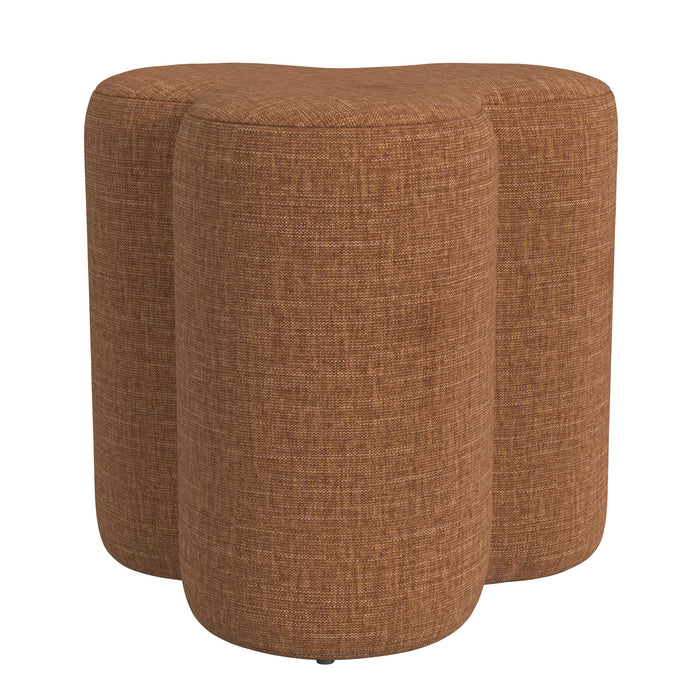 HomePop Clover Shaped Ottoman - Rust Chenille