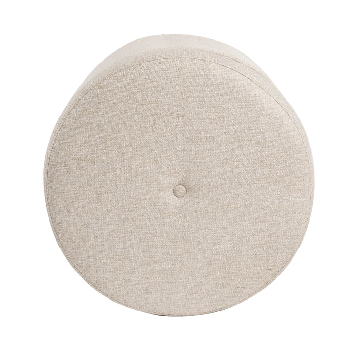 HomePop Luxury Small  Storage Ottoman - Gray Fabric